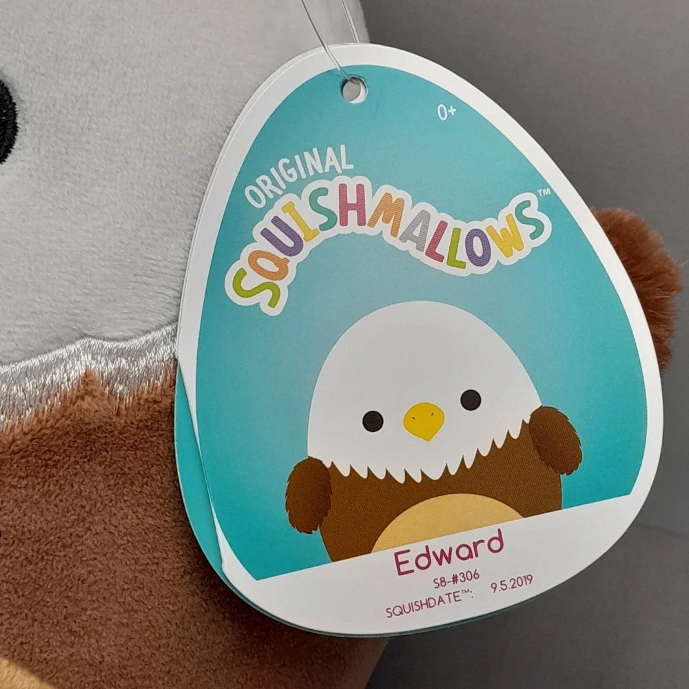 Squishmallows 8 Inch Edward the Eagle Bald Eagle Plush Bird Claire's Exclusive